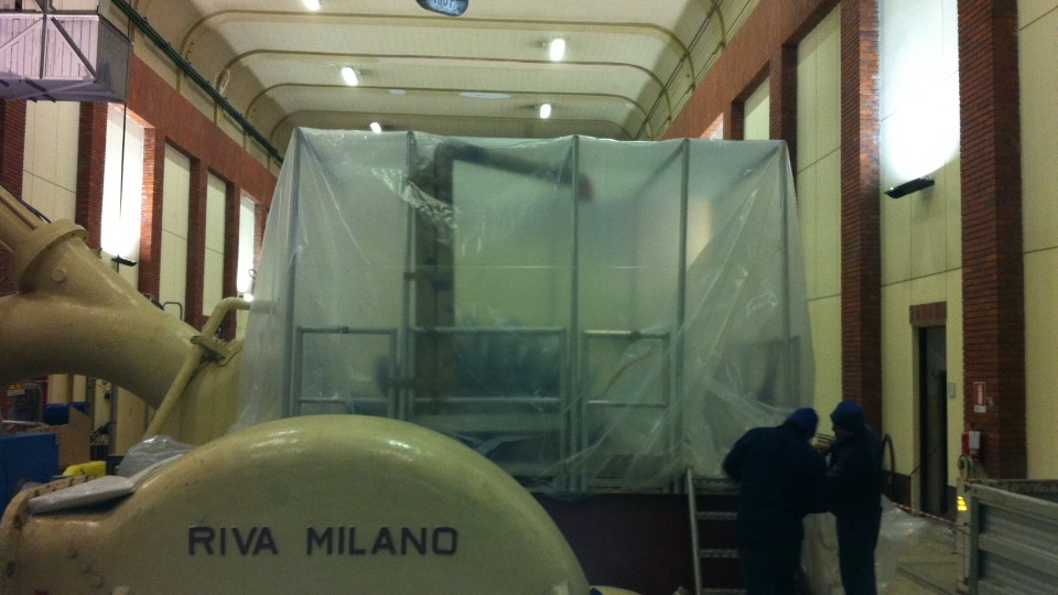 Preparazione cantiere in centrale Hydros